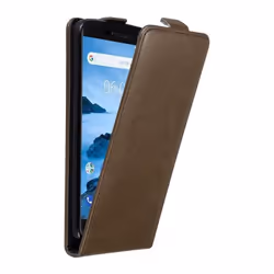 Coque pour Nokia 6.1 Etui en MARRON CAFÉ Housse Case Cover Protection Flip magnétique Portefeuille