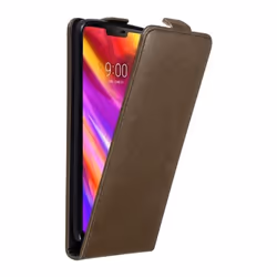 Coque pour LG G7 ThinQ / FIT / ONE Etui en MARRON CAFÉ Housse Case Cover Protection Flip magnétique Portefeuille