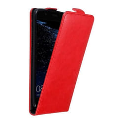 Coque pour Huawei P10 LITE Etui en ROUGE DE POMME Housse Case Cover Protection Flip magnétique Portefeuille