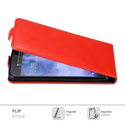 Coque pour HTC U ULTRA Etui en ROUGE DE POMME Housse Case Cover Protection Flip magnétique Portefeuille