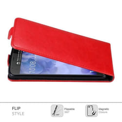 Coque pour HTC U ULTRA Etui en ROUGE DE POMME Housse Case Cover Protection Flip magnétique Portefeuille