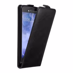 Coque pour HTC U ULTRA Etui en NOIR NUIT Housse Case Cover Protection Flip magnétique Portefeuille