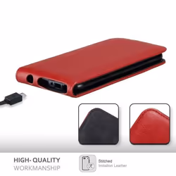 Coque pour Samsung Galaxy NOTE 9 Etui en ROUGE DE POMME Housse Case Cover Protection Flip magnétique Portefeuille