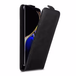 Coque pour Samsung Galaxy NOTE 9 Etui en NOIR NUIT Housse Case Cover Protection Flip magnétique Portefeuille