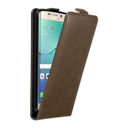 Coque pour Samsung Galaxy S6 EDGE PLUS Etui en MARRON CAFÉ Housse Case Cover Protection Flip magnétique Portefeuille