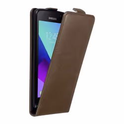 Coque pour Samsung Galaxy XCover 4 / XCover 4s Etui en MARRON CAFÉ Housse Case Cover Protection Flip magnétique Portefeuille