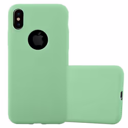 Coque de téléphone - CADORABO - Apple iPhone XS MAX - Silicone TPU - Candy vert pastel - Protection optimale