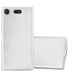 Coque pour Sony Xperia XZ1 COMPACT Housse en METALLIC ARGENT Etui Case Cover Protection Silicone TPU Cover matte