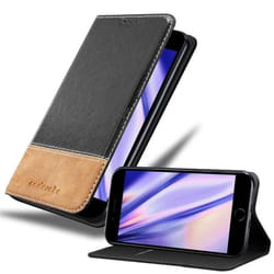 Coque portefeuille - CADORABO - iPhone 8 PLUS / 7 PLUS / 7S PLUS - Simili-cuir - Marron - Fermeture magnétique