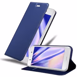 Coque pour Sony Xperia X Etui en CLASSY BLEU FONCÉ Housse Case Cover Protection fermeture magnétique Portefeuille Wallet