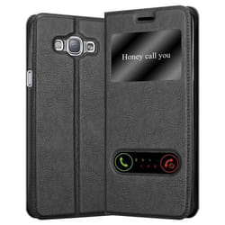 Housse de protection - CADORABO - Samsung Galaxy A8 2015 - Simili-cuir - Double fenêtre - Fonction stand