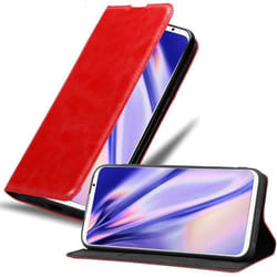 Coque portefeuille - CADORABO - MEIZU 16TH - Simili-cuir - Rouge - Fermeture magnétique invisible