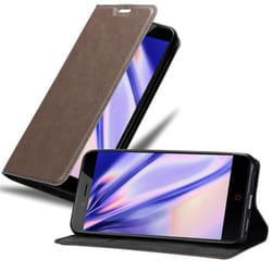 Coque pour ZTE Nubia Z11 MINI S - CADORABO - Marron Café - Simili-cuir - Fermeture Magnétique - Ultra Fin