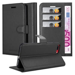 Cadorabo Étui pour Apple iPhone 8 PLUS - 7 PLUS - 7S PLUS - en Noir - Étui pour livre avec fermeture magnétique fonction de