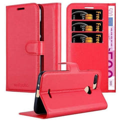 Coque pour Xiaomi RedMi 6 Housse en ROUGE CERISE Etui Case Cover Protection fermeture magnétique Portefeuille