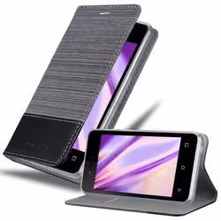 Coque - CADORABO - WIKO SUNNY 3 MINI - Similicuir - Design Tissu - Fermeture Magnétique