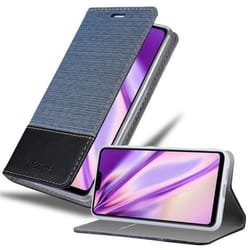 Coque pour Xiaomi Mi 8 LITE Housse en BLEU FONCÉ NOIR Etui Case Cover Protection fermeture magnétique
