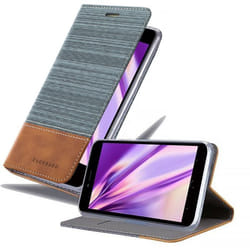 Coque pour Xiaomi Pocophone F1 Housse en GRIS CLAIR MARRON Etui Case Cover Protection fermeture magnétique