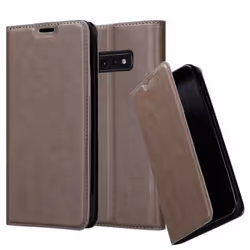 Coque pour Samsung Galaxy S10e - CADORABO - Marron Café - Simili-cuir - Fermeture Magnétique - Ultra Fin