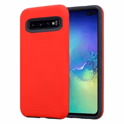 Coque pour Samsung Galaxy S10 PLUS Housse en ROUGE OEILLET Outdoor Case Etui Cover Protection hybride surface antidérapante