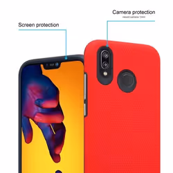 Coque - CADORABO - Huawei P20 LITE - Rouge Oeillet - Design Triangle - Protection Chocs