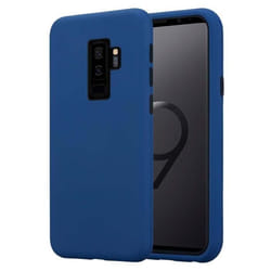 Coque pour Samsung Galaxy S9 PLUS Housse en BLEU FONCÉ Etui Case Cover Protection hybride en Silicone TPU extérieur plastique