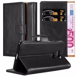 Coque pour Sony Xperia L2 en NOIR DE JAIS Cover Protection fonction de support