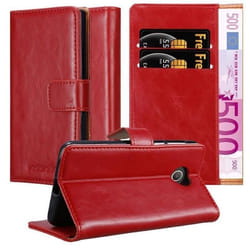 Coque pour Huawei Y3 / Y3C / Y330 / Y331 / Y360 en ROUGE CERISE Cover Protection fonction de support