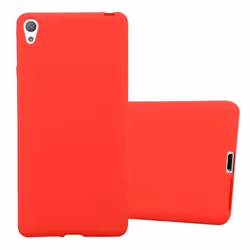 Housse pour Sony Xperia E5 Coque en FROST ROUGE Case Cover Protection Silicone TPU Etui