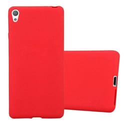 Housse pour Sony Xperia E5 Coque en FROST ROUGE Case Cover Protection Silicone TPU Etui
