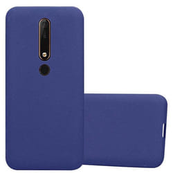 Housse pour Nokia 6.1 Coque en FROST BLEU FONCÉ Case Cover Protection Silicone TPU Etui