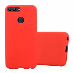 Housse pour Huawei P SMART 2018 / Enjoy 7S Coque en FROST ROUGE Case Cover Protection Silicone TPU Etui