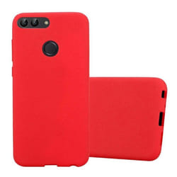 Housse pour Huawei P SMART 2018 / Enjoy 7S Coque en FROST ROUGE Case Cover Protection Silicone TPU Etui