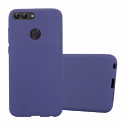 Housse pour Huawei P SMART 2018 / Enjoy 7S Coque en FROST BLEU FONCÉ Case Cover Protection Silicone TPU Etui