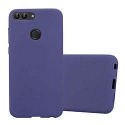 Housse pour Huawei P SMART 2018 / Enjoy 7S Coque en FROST BLEU FONCÉ Case Cover Protection Silicone TPU Etui