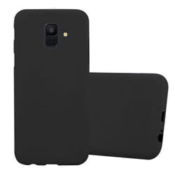 Housse pour Samsung Galaxy A6 2018 Coque en FROST NOIR Case Cover Protection Silicone TPU Etui