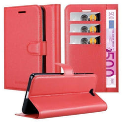 Coque pour Oppo FIND X Housse en ROUGE CERISE Etui Case Cover Protection fermeture magnétique Portefeuille