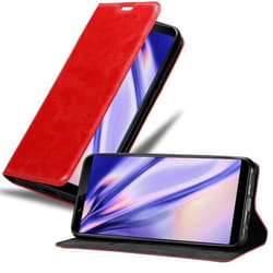 Coque de téléphone - CADORABO - Vivo Y71 - ROUGE DE POMME - Simili-cuir - Fermeture magnétique