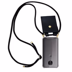 Coque Collier - CADORABO - MOTO G5S - Silicone TPU - Noir - Protection avec Cordon