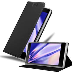 Coque pour Sony Xperia L2 Etui en CLASSY NOIR Housse Case Cover Protection fermeture magnétique Portefeuille Wallet