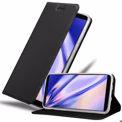 Coque pour OnePlus 5T Etui en CLASSY NOIR Housse Case Cover Protection fermeture magnétique Portefeuille Wallet
