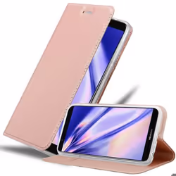 Coque pour Huawei P SMART 2018 / Enjoy 7S Etui en CLASSY OR ROSÉ Housse Case Cover Protection fermeture magnétique Portefeuil ...