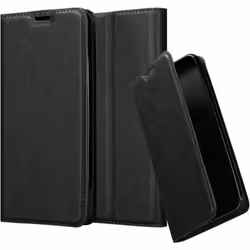 Étui pour téléphone portable - CADORABO - Samsung Galaxy A70 - Simili-cuir - Noir Nuit - Fonction stand