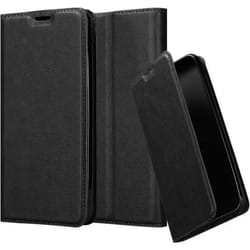 Étui pour téléphone portable - CADORABO - Samsung Galaxy A70 - Simili-cuir - Noir Nuit - Fonction stand