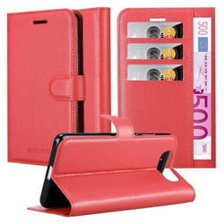 Coque pour Samsung Galaxy A80 / A90 4G Housse en ROUGE CERISE Etui Case Cover Protection fermeture magnétique Portefeuille
