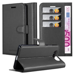 Coque - CADORABO - Galaxy A80 / A90 - Similicuir - Noir - Fonction support et cartes