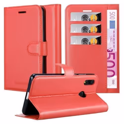 Coque pour Xiaomi RedMi NOTE 7 Housse en ROUGE CERISE Etui Case Cover Protection fermeture magnétique Portefeuille
