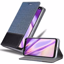 Coque pour Nokia 5.1 PLUS / X5 Housse en BLEU FONCÉ NOIR Etui Case Cover Protection fermeture magnétique