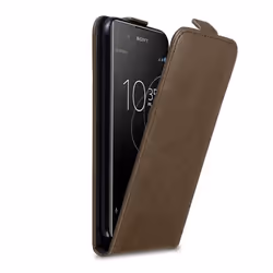 Coque pour Sony Xperia XA1 PLUS Etui en MARRON CAFÉ Housse Case Cover Protection Flip magnétique Portefeuille