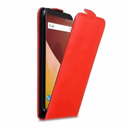 Coque pour WIKO VIEW GO Etui en ROUGE DE POMME Housse Case Cover Protection Flip magnétique Portefeuille